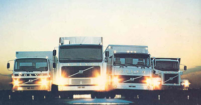 La gamma Volvo Trucks nel 1977.